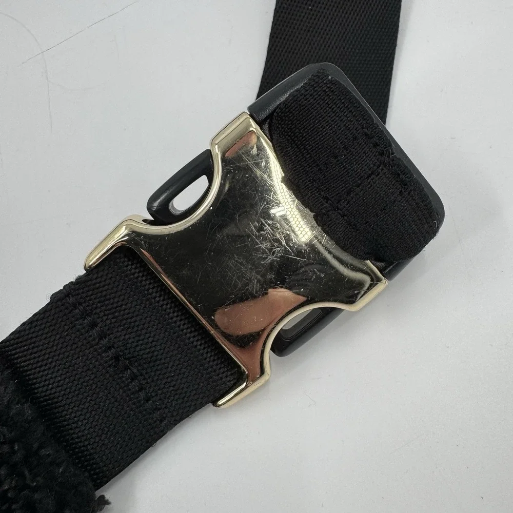Lululemon Everywhere Fleece Belt Bag Black Sherpa Gold Hardware Adjustable Strap